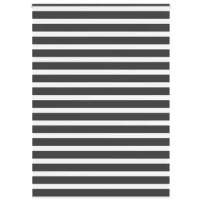 vidaXL Zebra Blind Black 155x200 cm Fabric Width 150.9 cm Polyester