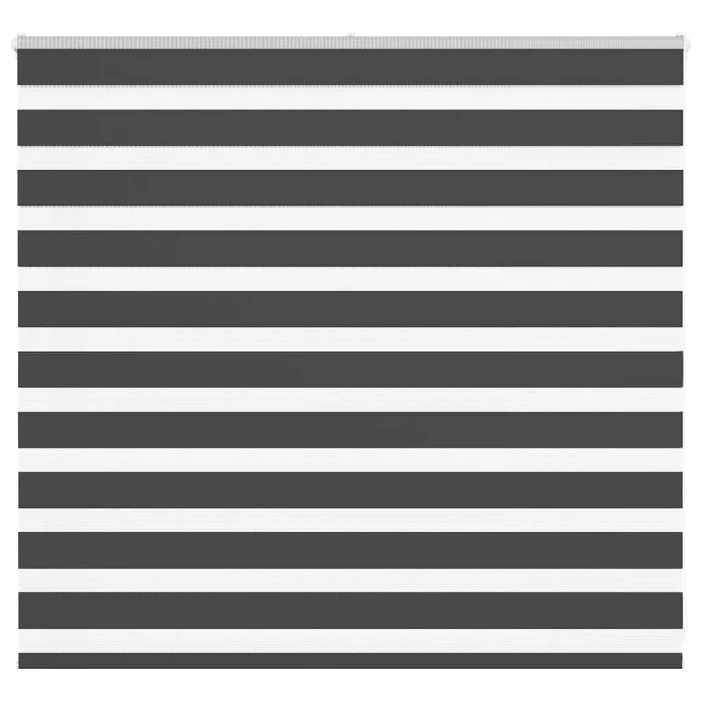 vidaXL Zebra Blind Black 165x100 cm Fabric Width 160.9 cm Polyester