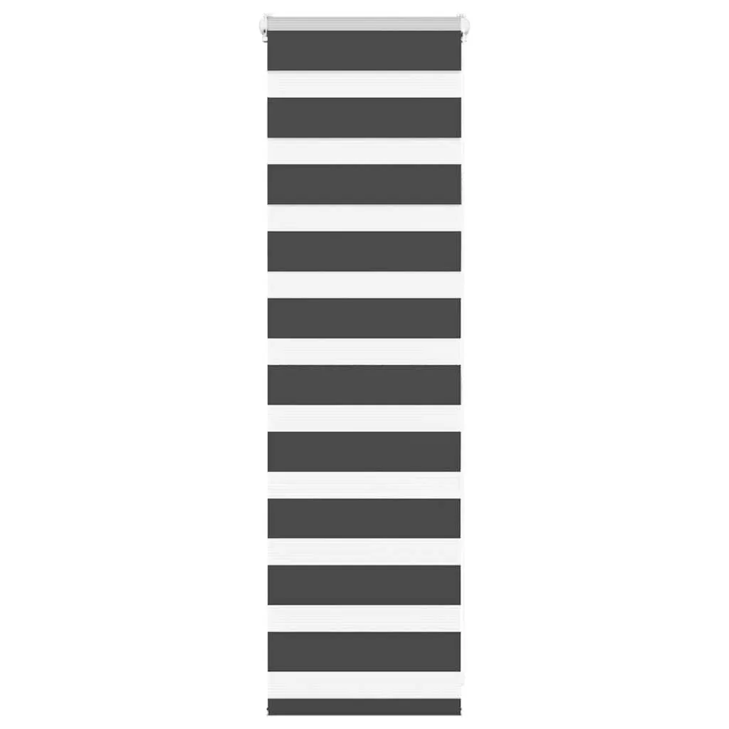 vidaXL Zebra Blind Black 40x100 cm Fabric Width 35.9 cm Polyester