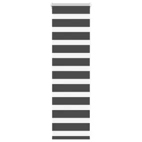 vidaXL Zebra Blind Black 40x150 cm Fabric Width 35.9 cm Polyester