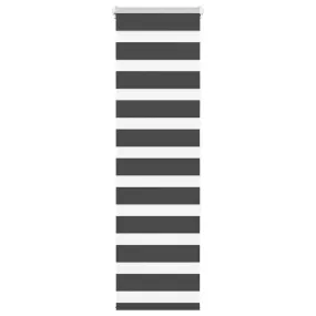 vidaXL Zebra Blind Black 45x150 cm Fabric Width 40.9 cm Polyester