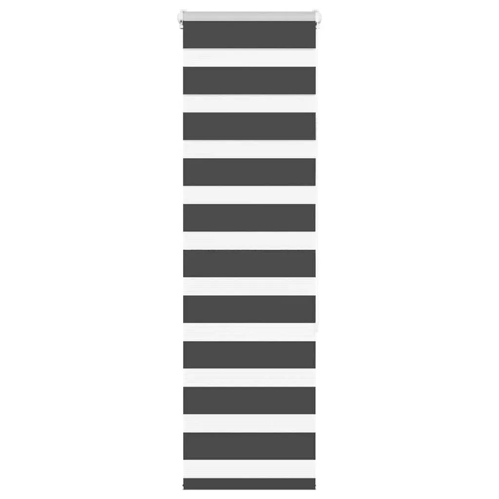 vidaXL Zebra Blind Black 50x150 cm Fabric Width 45.9 cm Polyester
