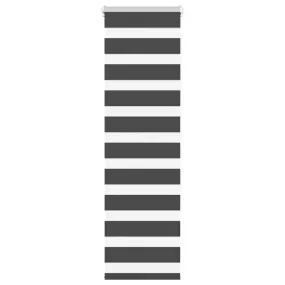 vidaXL Zebra Blind Black 50x150 cm Fabric Width 45.9 cm Polyester