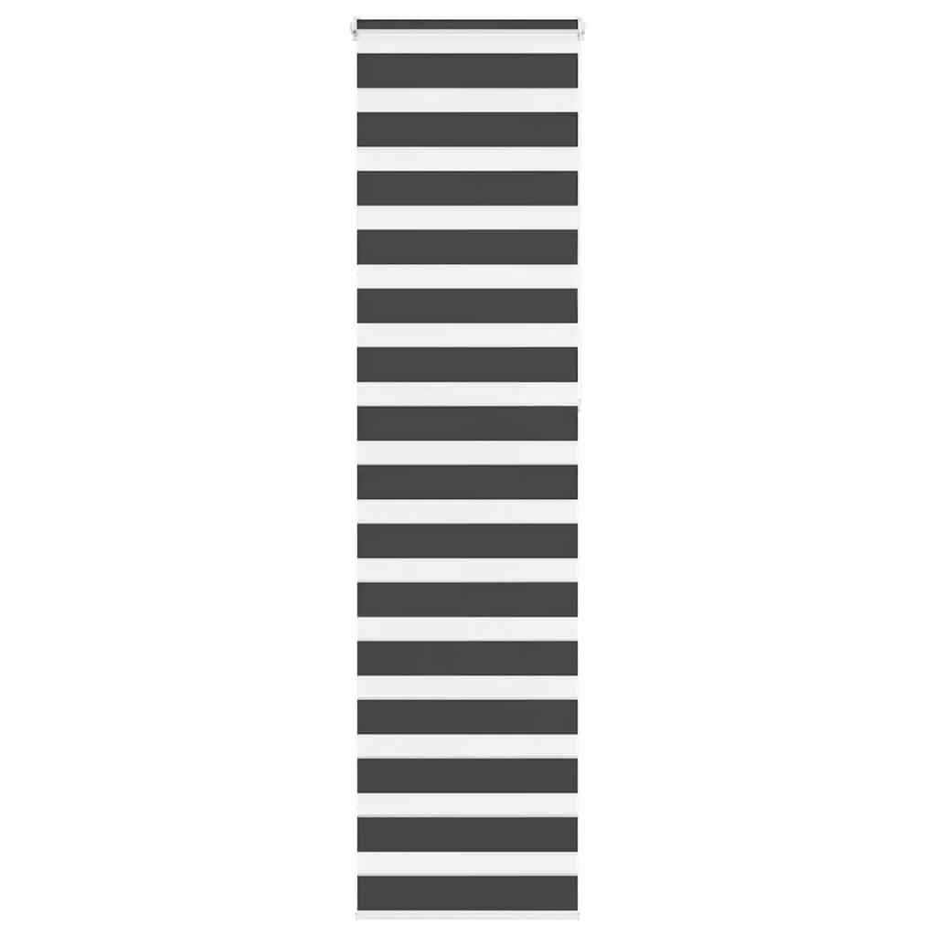 vidaXL Zebra Blind Black 50x230 cm Fabric Width 45.9 cm Polyester