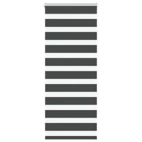 vidaXL Zebra Blind Black 55x150 cm Fabric Width 50.9 cm Polyester