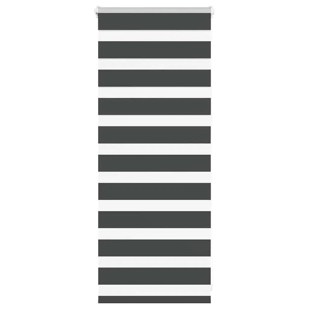 vidaXL Zebra Blind Black 60x100 cm Fabric Width 55.9 cm Polyester