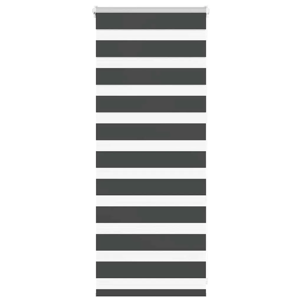 vidaXL Zebra Blind Black 65x100 cm Fabric Width 60.9 cm Polyester