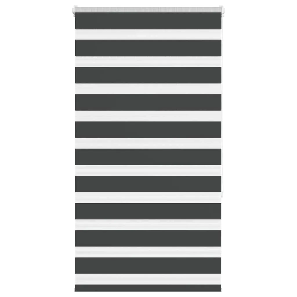 vidaXL Zebra Blind Black 70x150 cm Fabric Width 65.9 cm Polyester