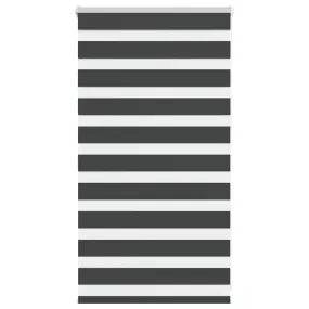 vidaXL Zebra Blind Black 75x100 cm Fabric Width 70.9 cm Polyester