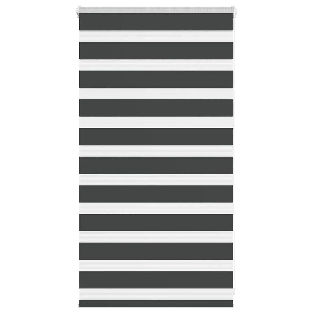 vidaXL Zebra Blind Black 75x100 cm Fabric Width 70.9 cm Polyester