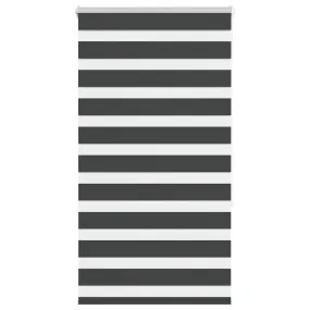 vidaXL Zebra Blind Black 85x150 cm Fabric Width 80.9 cm Polyester