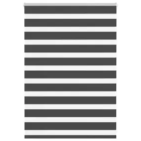 vidaXL Zebra Blind Black 95x100 cm Fabric Width 90.9 cm Polyester