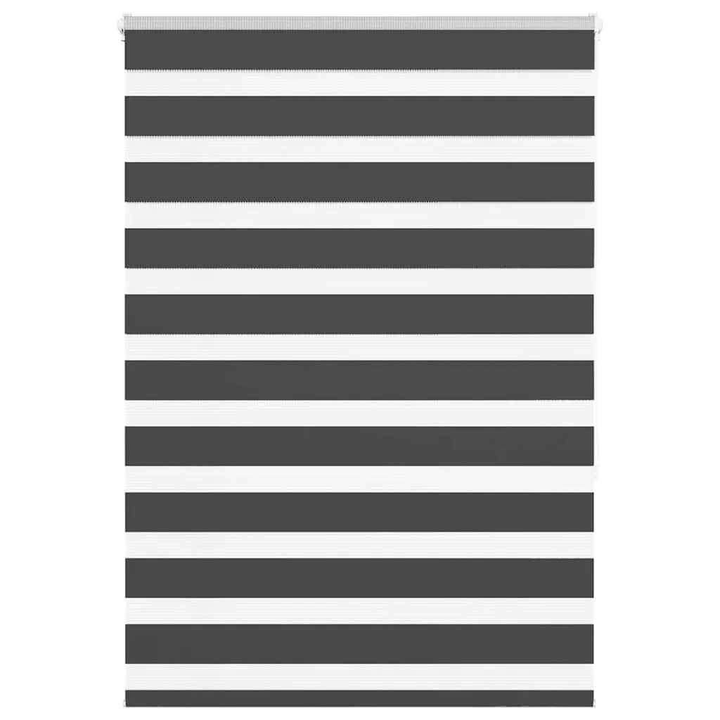 vidaXL Zebra Blind Black 95x150 cm Fabric Width 90.9 cm Polyester