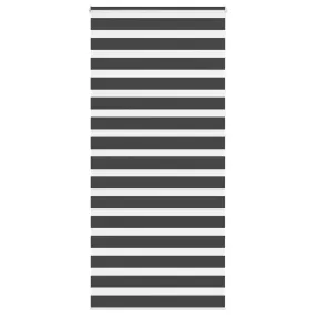 vidaXL Zebra Blind Black 95x230 cm Fabric Width 90.9 cm Polyester