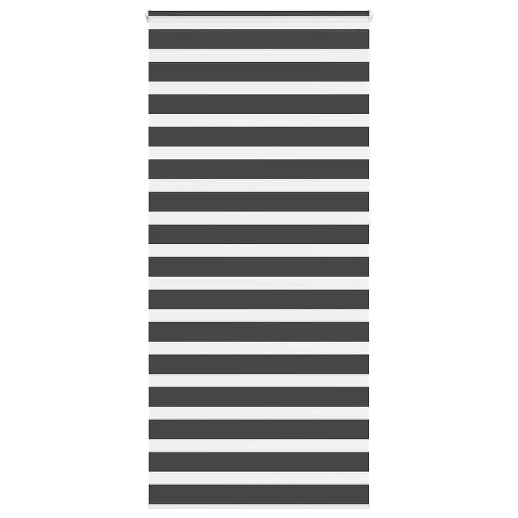 vidaXL Zebra Blind Black 95x230 cm Fabric Width 90.9 cm Polyester