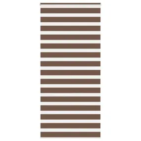 vidaXL Zebra Blind Brown 105x200 cm Fabric Width 100.9 cm Polyester