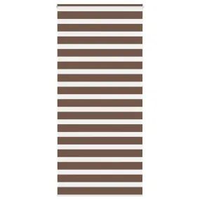 vidaXL Zebra Blind Brown 115x230 cm Fabric Width 110.9 cm Polyester