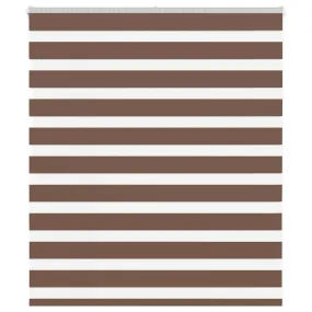 vidaXL Zebra Blind Brown 120x100 cm Fabric Width 115.9 cm Polyester