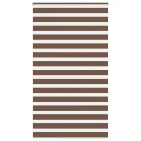 vidaXL Zebra Blind Brown 130x200 cm Fabric Width 125.9 cm Polyester