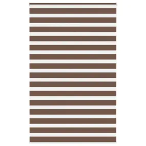 vidaXL Zebra Blind Brown 140x230 cm Fabric Width 135.9 cm Polyester