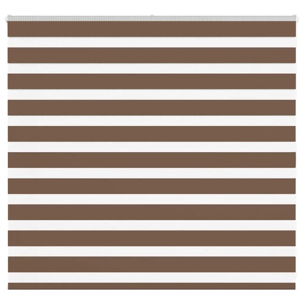 vidaXL Zebra Blind Brown 155x100 cm Fabric Width 150.9 cm Polyester