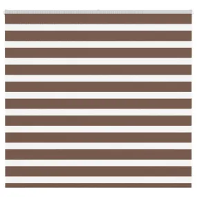 vidaXL Zebra Blind Brown 165x100 cm Fabric Width 160.9 cm Polyester