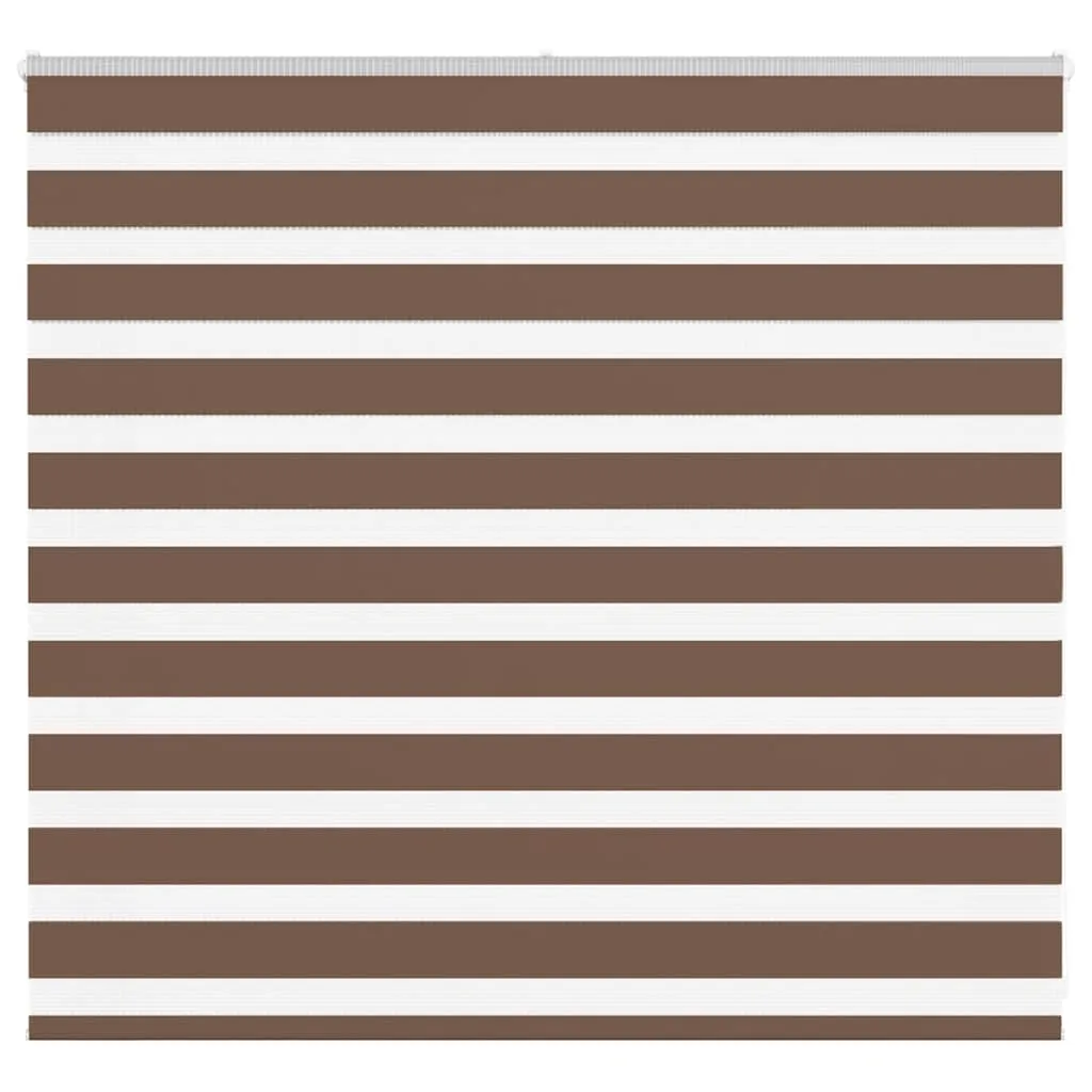 vidaXL Zebra Blind Brown 165x100 cm Fabric Width 160.9 cm Polyester