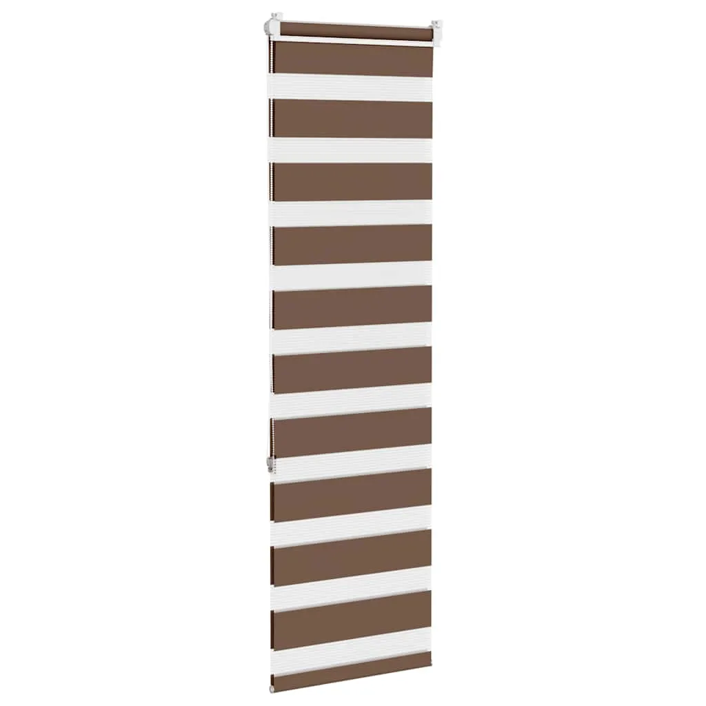 vidaXL Zebra Blind Brown 40x150 cm Fabric Width 35.9 cm Polyester