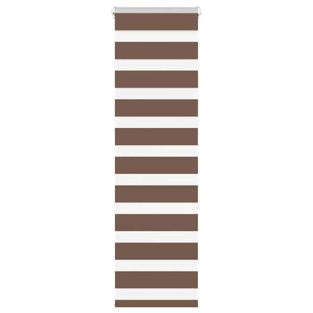 vidaXL Zebra Blind Brown 40x150 cm Fabric Width 35.9 cm Polyester