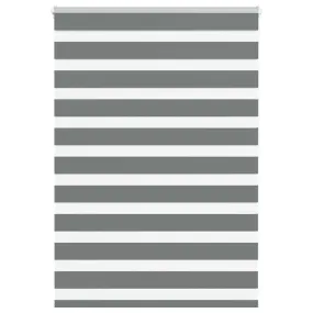 vidaXL Zebra Blind Dark Grey 105x100 cm Fabric Width 100.9 cm Polyester
