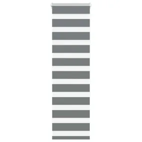 vidaXL Zebra Blind Dark Grey 45x150 cm Fabric Width 40.9 cm Polyester