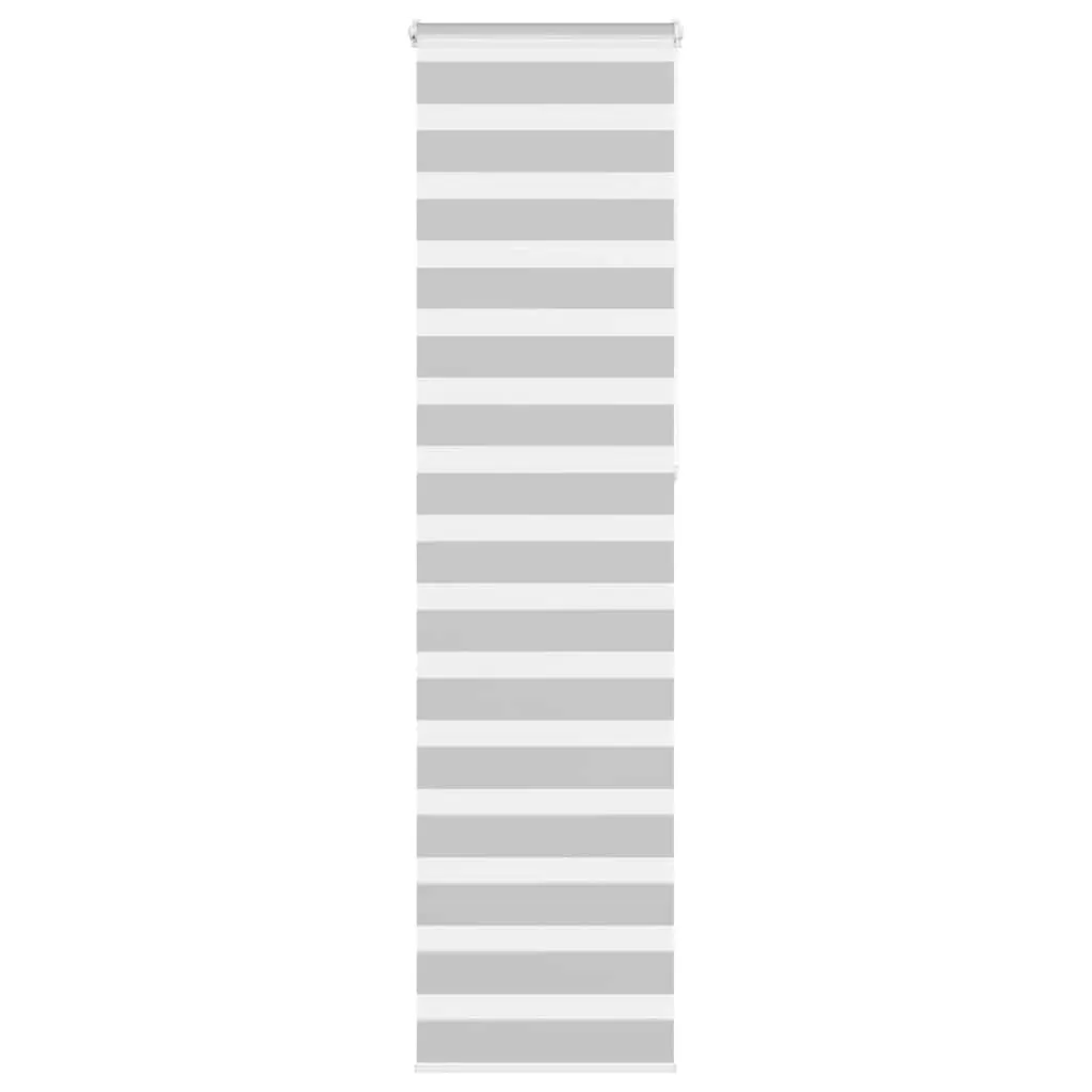 vidaXL Zebra Blind Light Grey 60x230 cm Fabric Width 55.9 cm Polyester