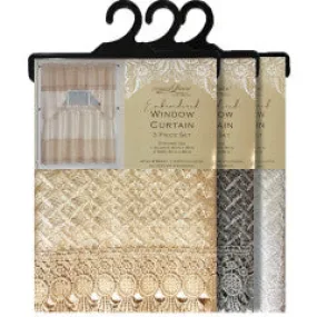 Wholesale  betsy palace Embroidered Lace Window Curtain Set