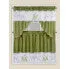 Wholesale big flower leaf Embroidered Window Curtain Set