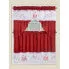 Wholesale big flower leaf Embroidered Window Curtain Set