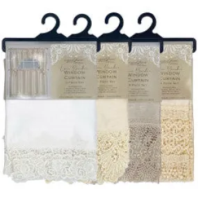 Wholesale classy faux silk lace Window Curtain Set