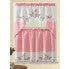 Wholesale Embroidered roses lace Window Curtain Set