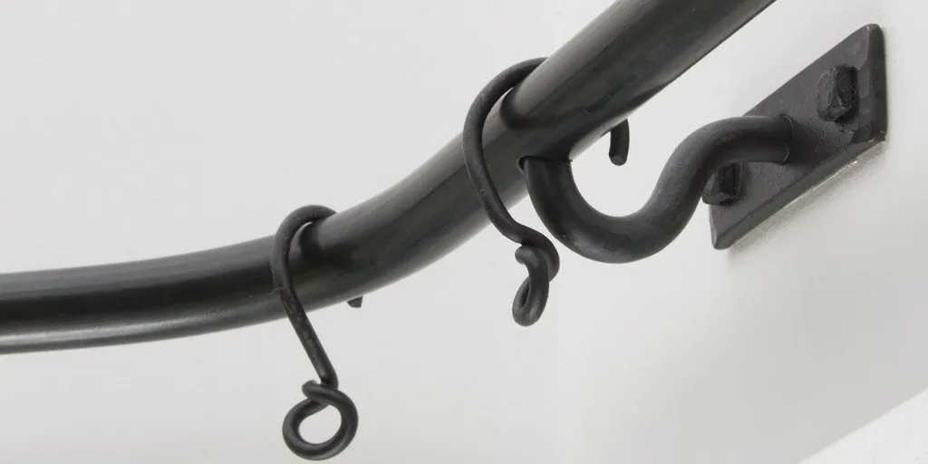 Wrought Iron Bay Window Pole with Discs