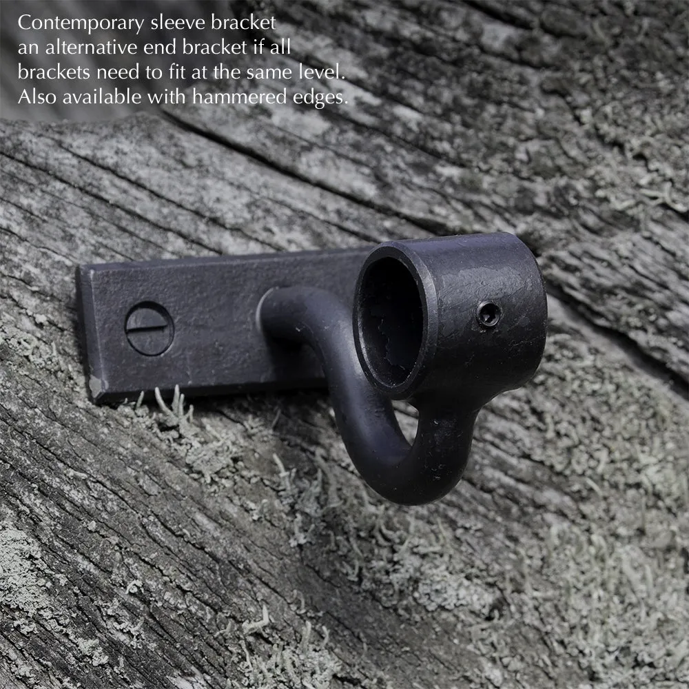 Wrought Iron Bay Window Pole with Short Barrels
