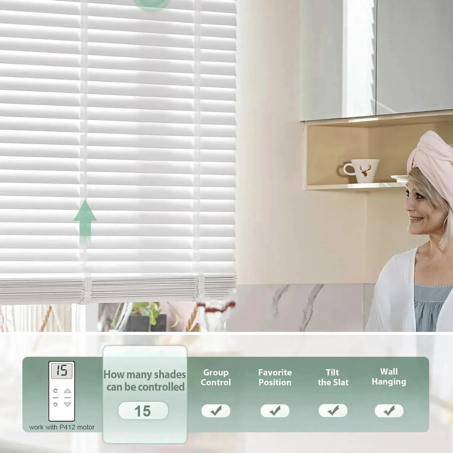 Yoolax Motorized Real Wood Blinds