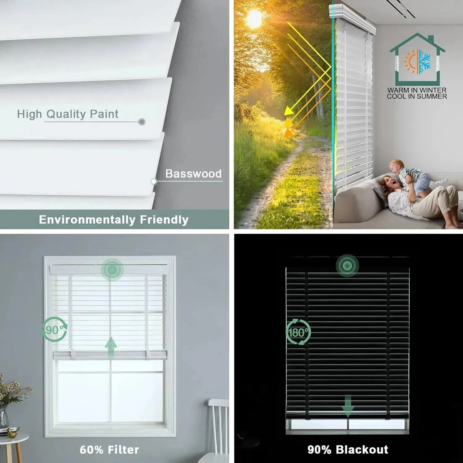 Yoolax Motorized Real Wood Blinds