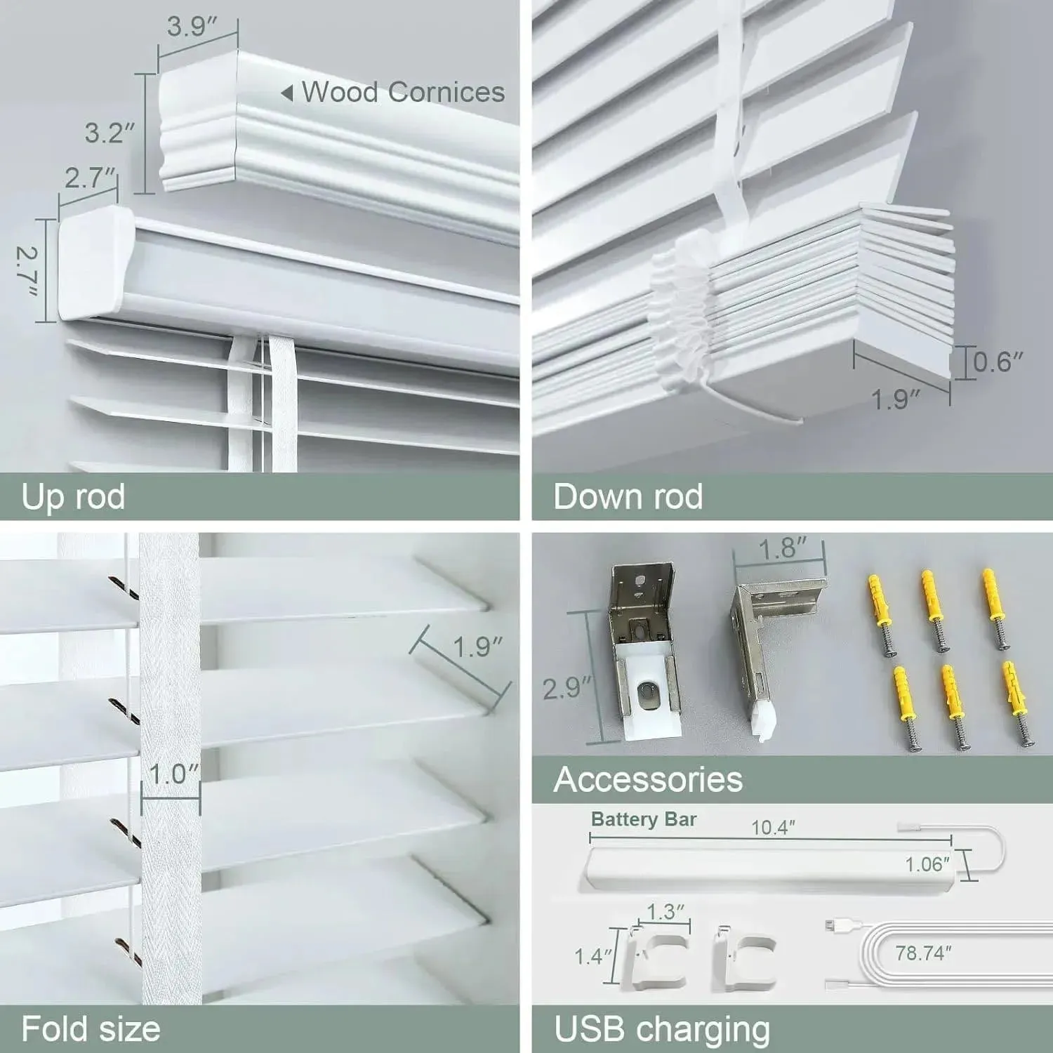 Yoolax Motorized Real Wood Blinds