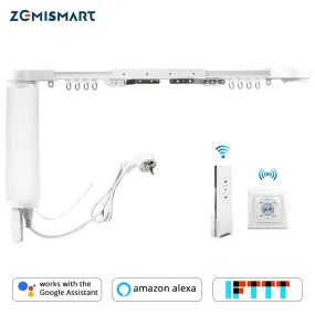 Zemismart Smart Curtain Blind Motor Alexa Echo Google Home Tuya WiFi Control Broadlink RF Control Electric Stage Curtains
