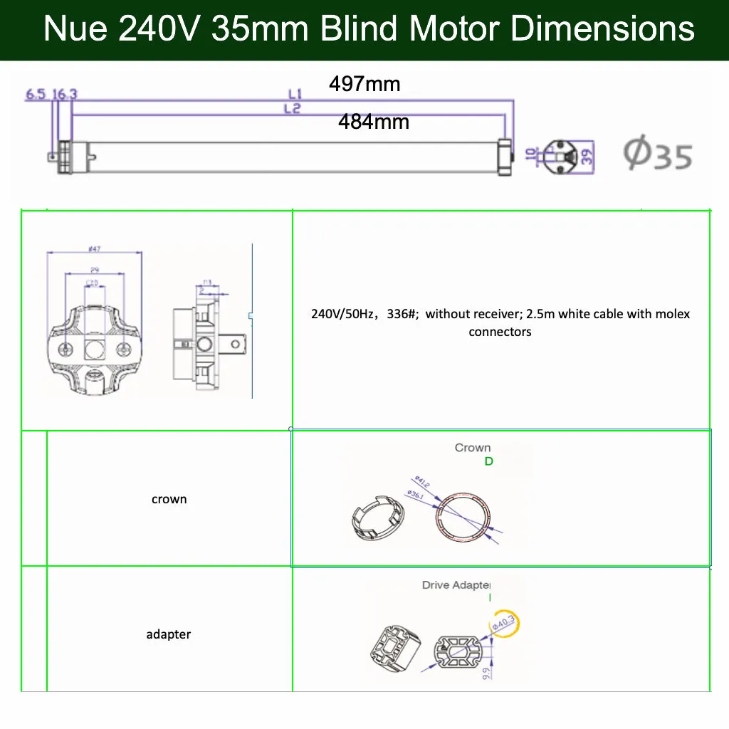 ZigBee Smart Blind Switch and 35mm Blind Motor for SmartThings, Hubitat Home Automation