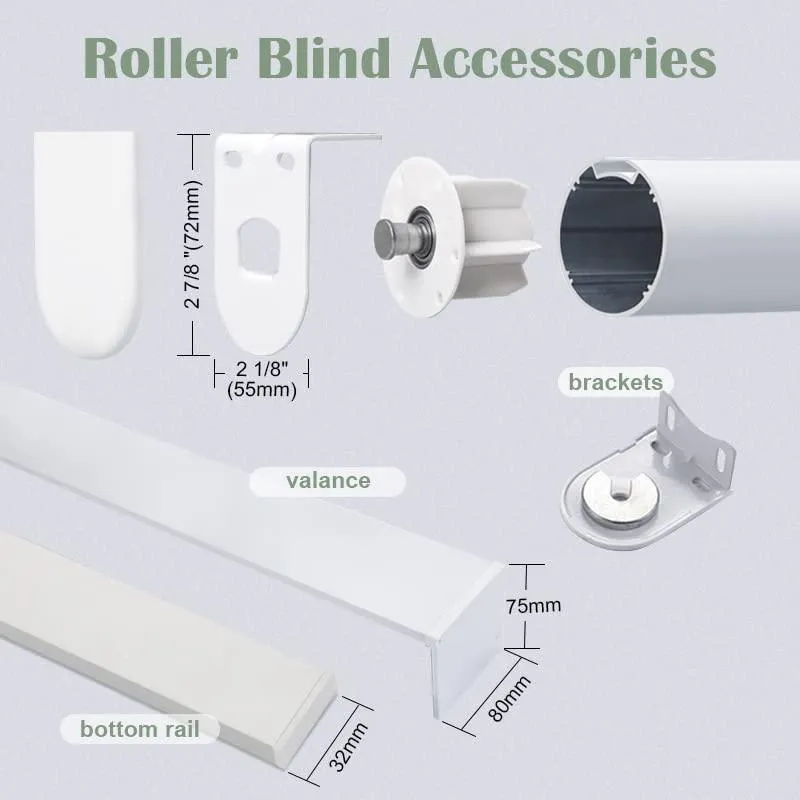 ZSHINE Smart Motorized Roller Shades Full Blackout Solid Fabrics